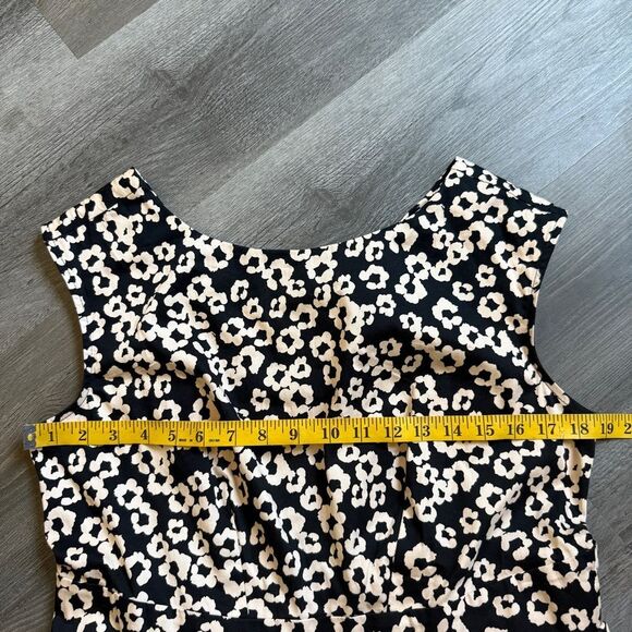 Modcloth Closet London Midi Dress Floral Black Cream US 12 - Picture 9 of 12